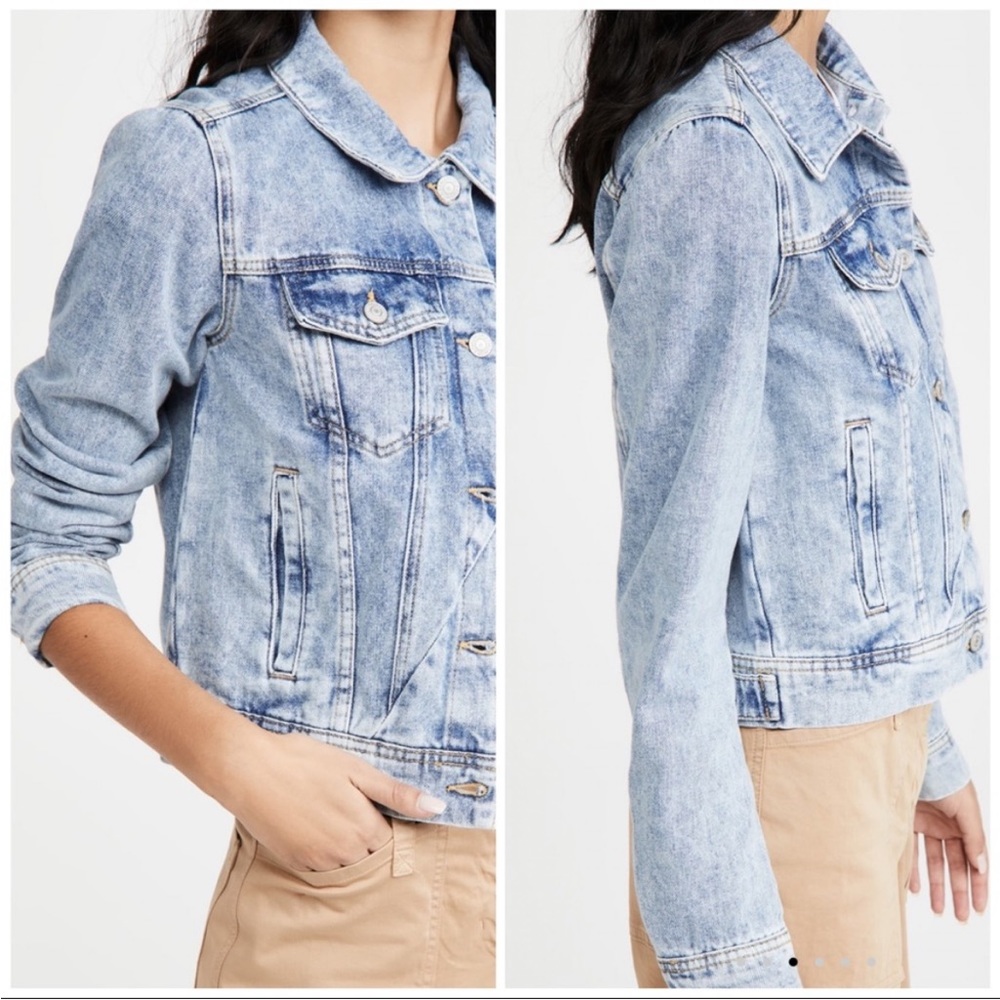 faded denim jacket, Free People